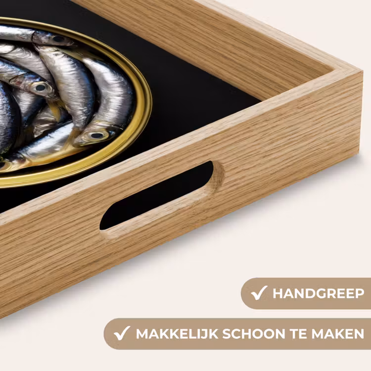 Dienblad - Sardines - Vissen - Rond - Zwart — 5