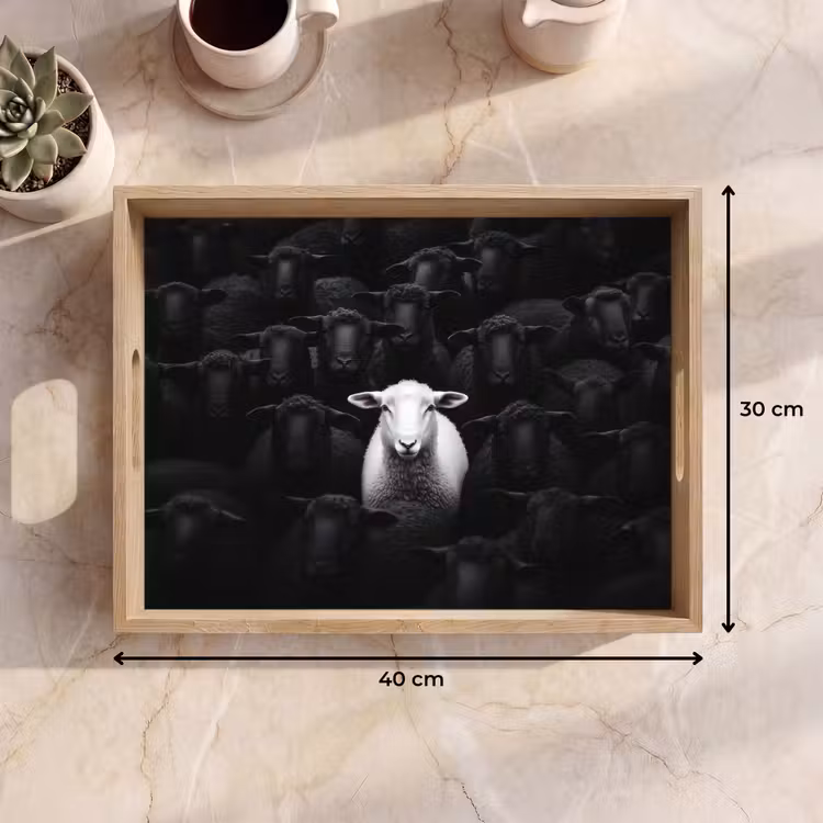 Dienblad - Schapen - Wit - Duisternis — 9
