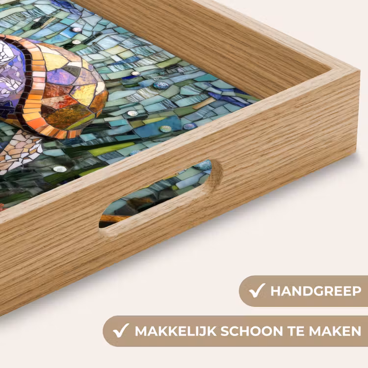 Dienblad - Schildpad - Zeewier - Mozaïek — 5