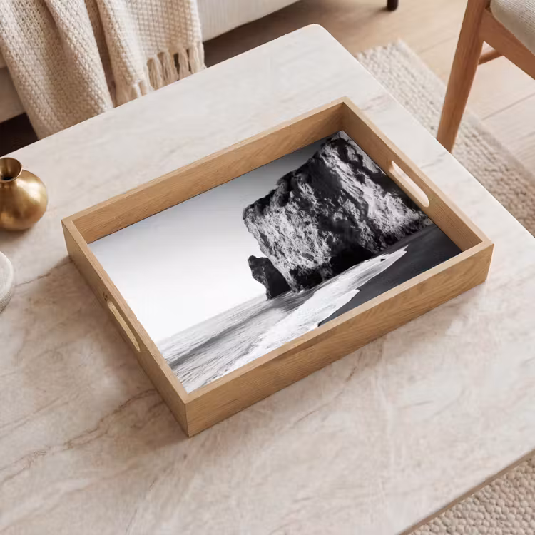 Dienblad - Strand - Klif - Golven - Voetstappen — 2