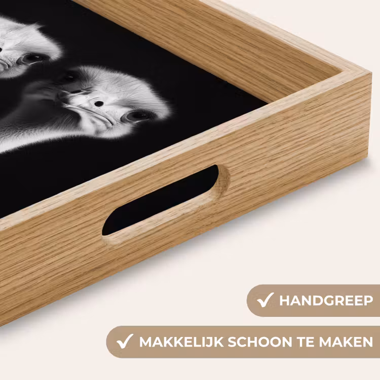 Dienblad - Struisvogels - Halzen - Zwart - Minimalistisch — 5