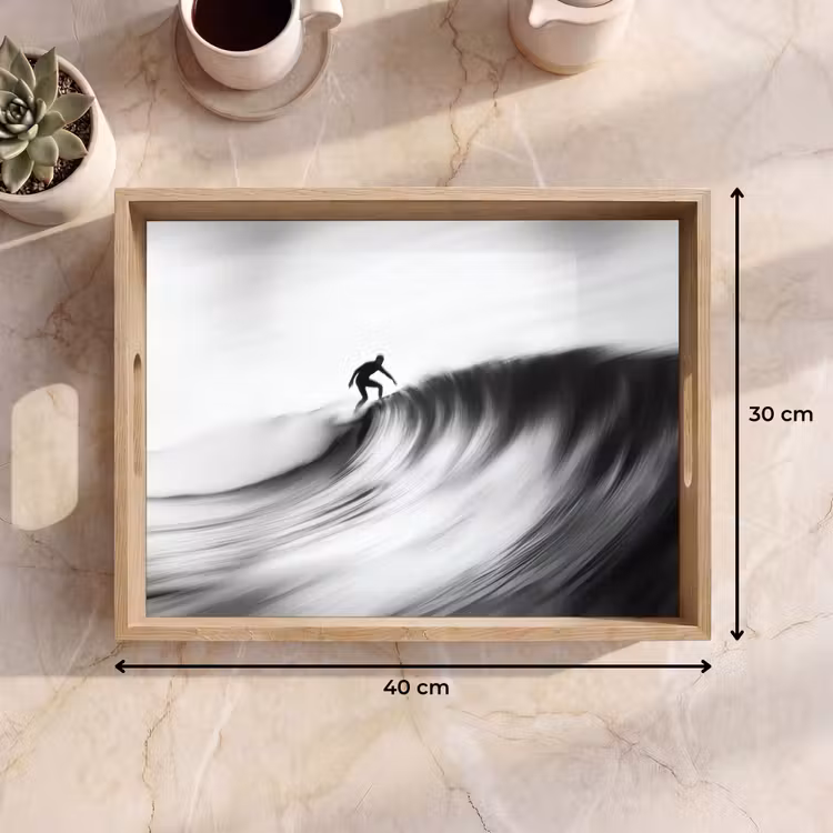 Dienblad - Surfer - Golf - Vervaagd - Zwart — 9