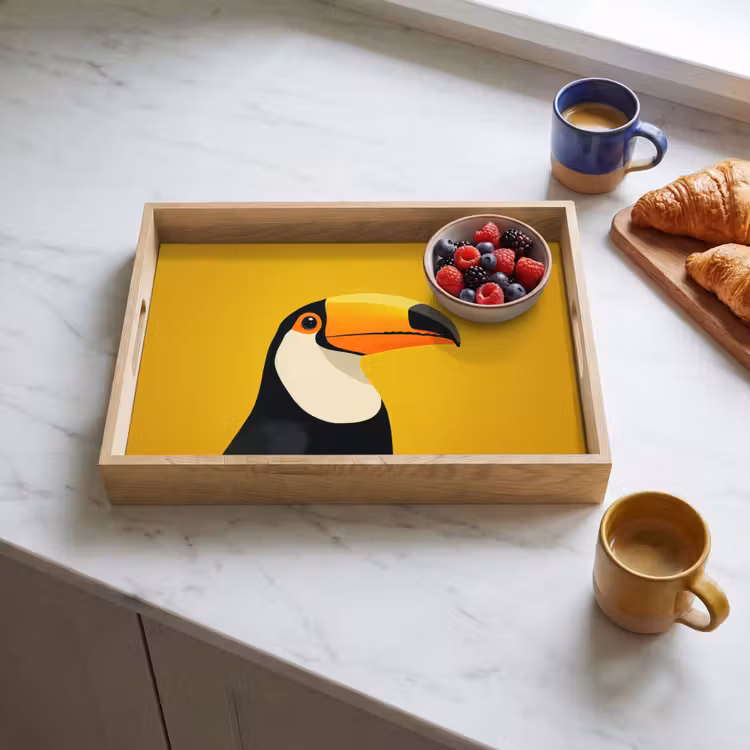 Dienblad - Toekan - Minimalistisch - Snavel - Oranje — 4