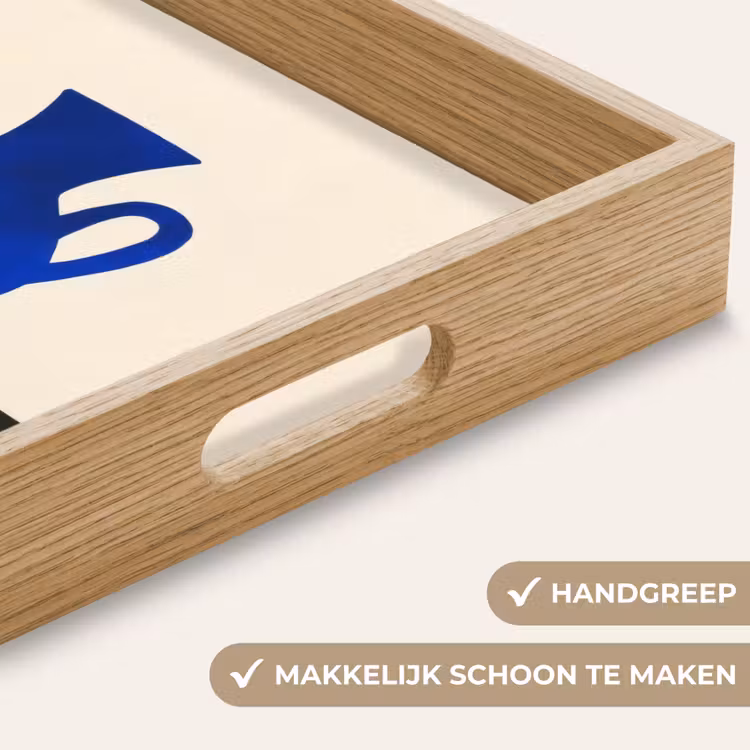 Dienblad - Vaas - Blauw - Geblokt - Modern — 5