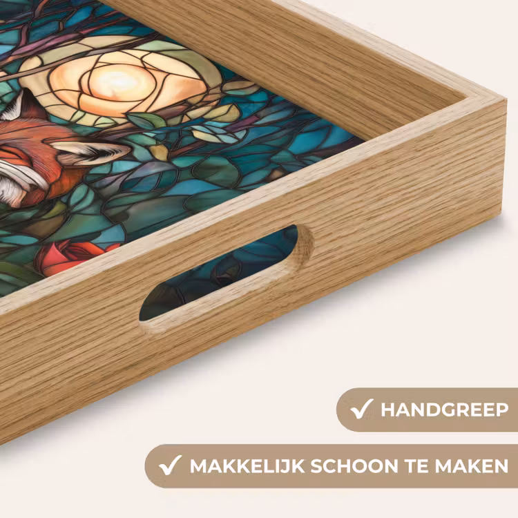 Dienblad - Vos - Mozaïek - Bos - Maan — 5