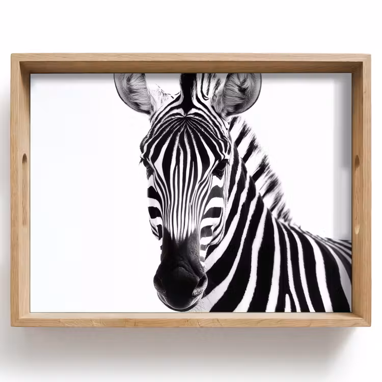 Dienblad - Zebra - Close-up - Zwart - Strepen — 1