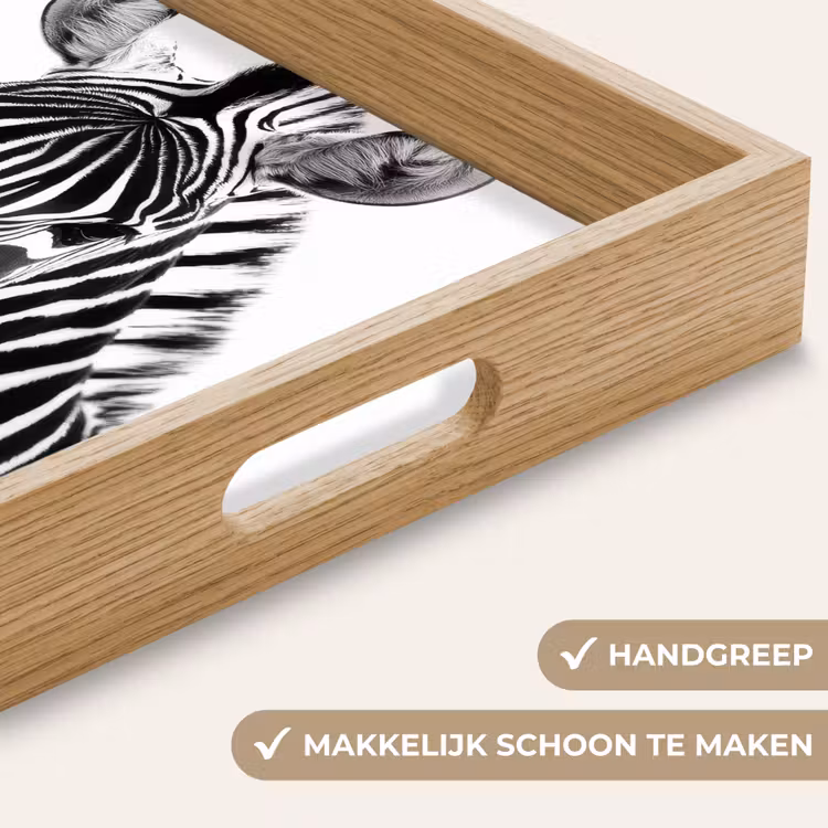 Dienblad - Zebra - Close-up - Zwart - Strepen — 5