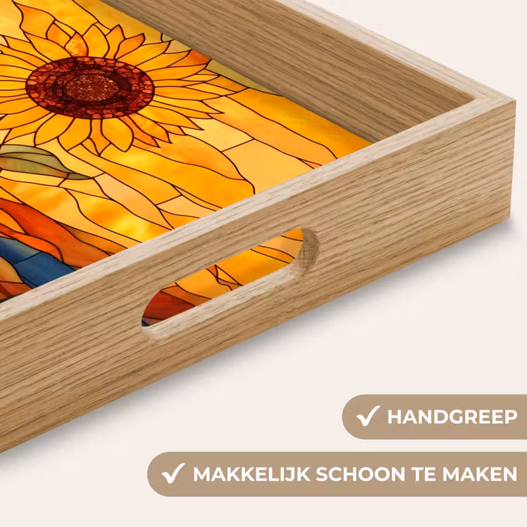 Dienblad - Zonnebloem - Mozaïek - Zonsondergang - Geel — 5
