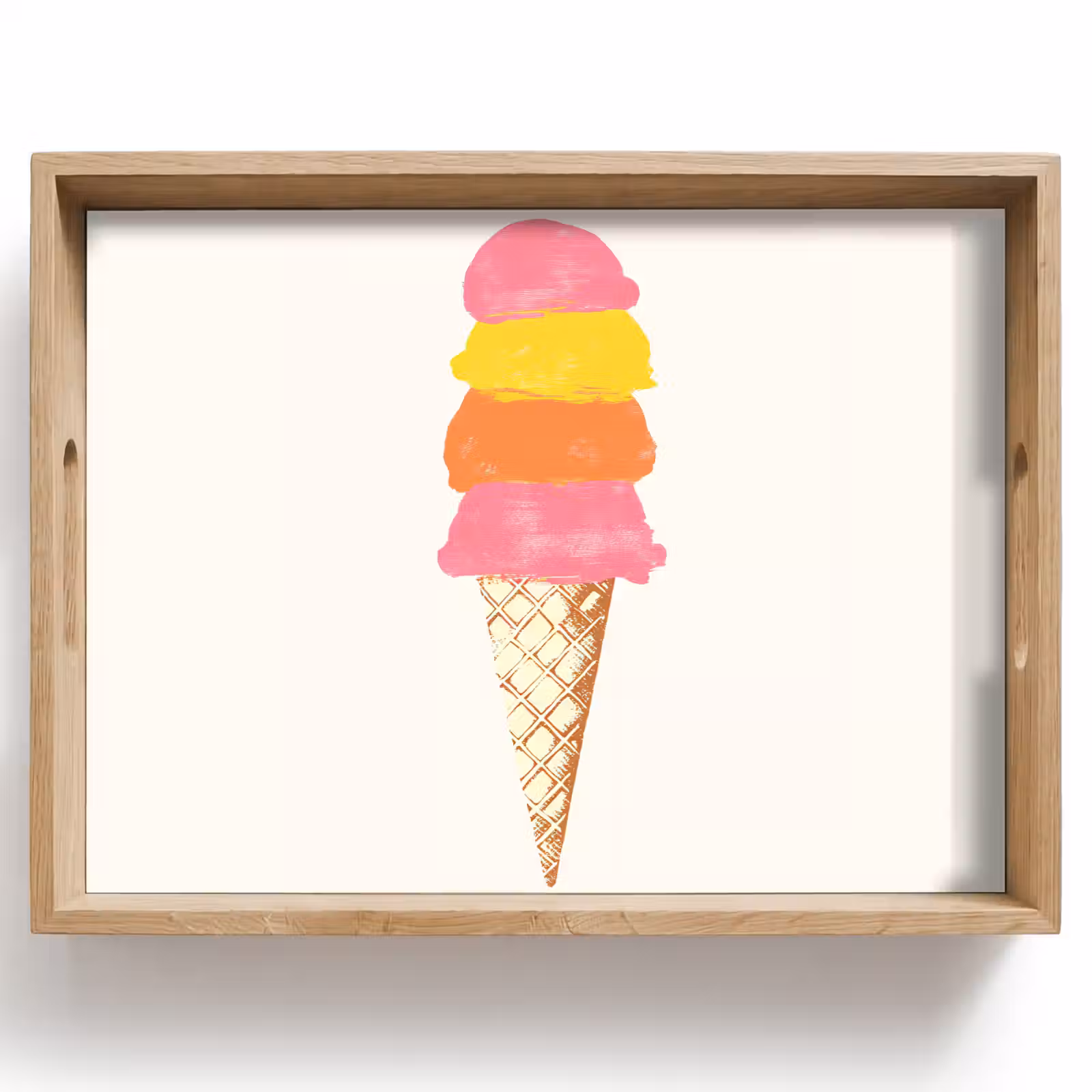 Dienblad - Schepijs - Hoorntje - Illustratie - Minimalistisch — 1
