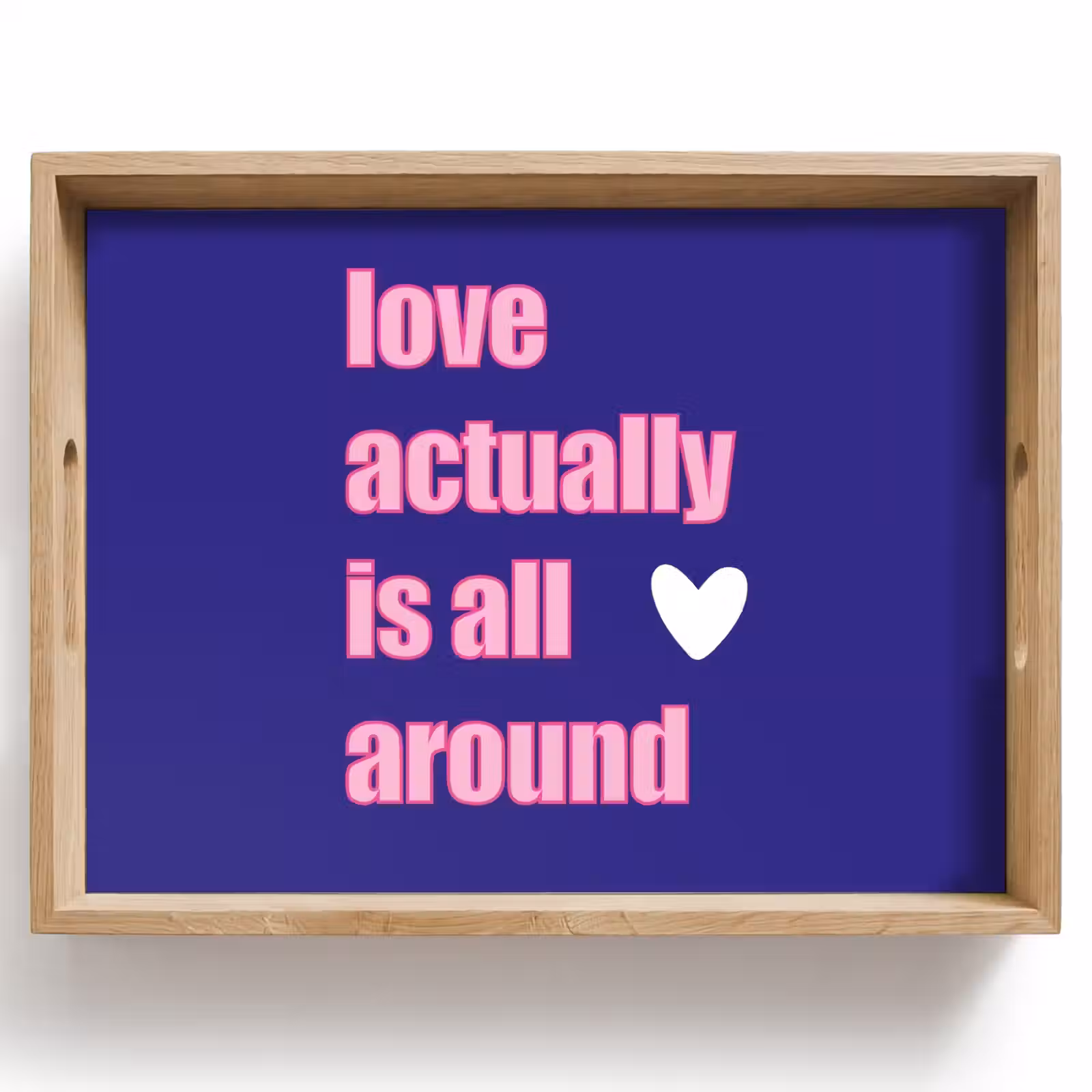 Dienblad - Tekst - Valentijn - Love - Blauw — 1