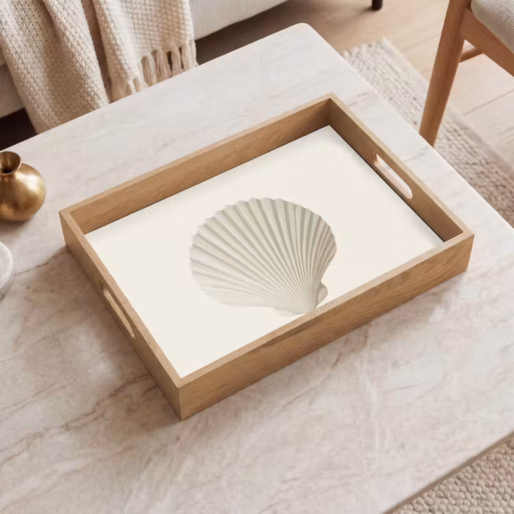 Dienblad - Schelp - Minimalistisch - Wit — 2
