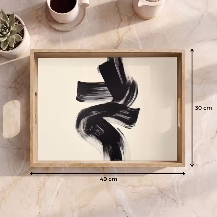 Dienblad - Strepen - Zwart - Abstract — 9