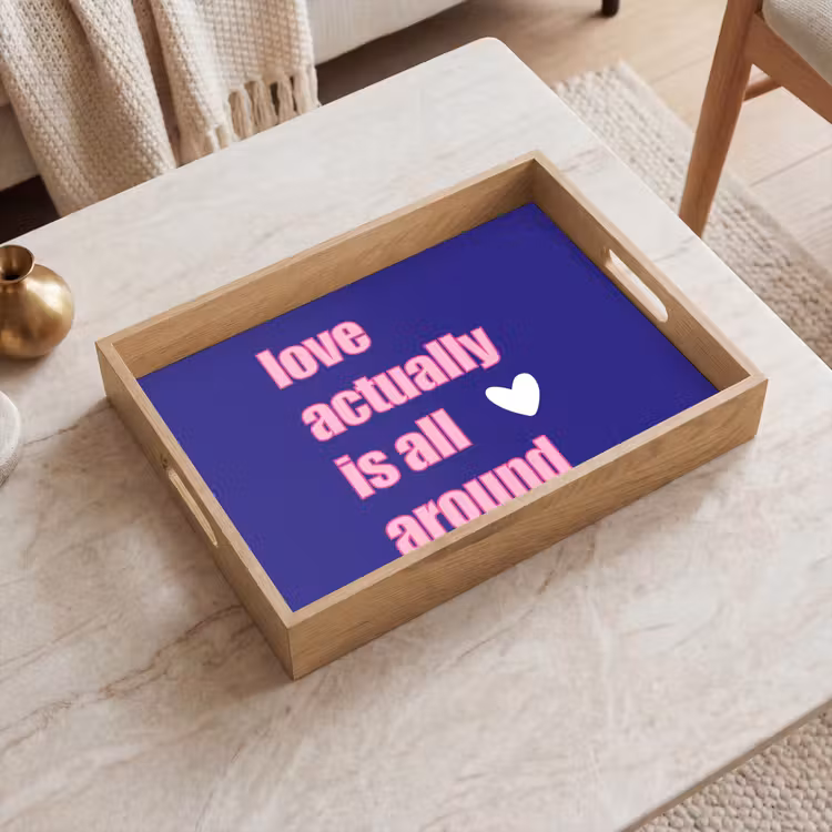 Dienblad - Tekst - Valentijn - Love - Blauw — 2