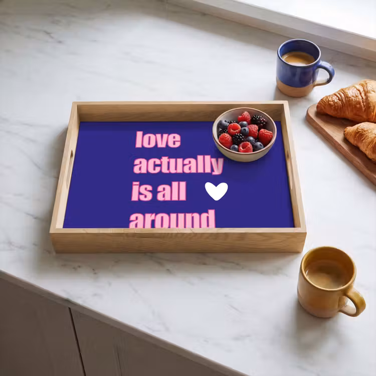 Dienblad - Tekst - Valentijn - Love - Blauw — 4