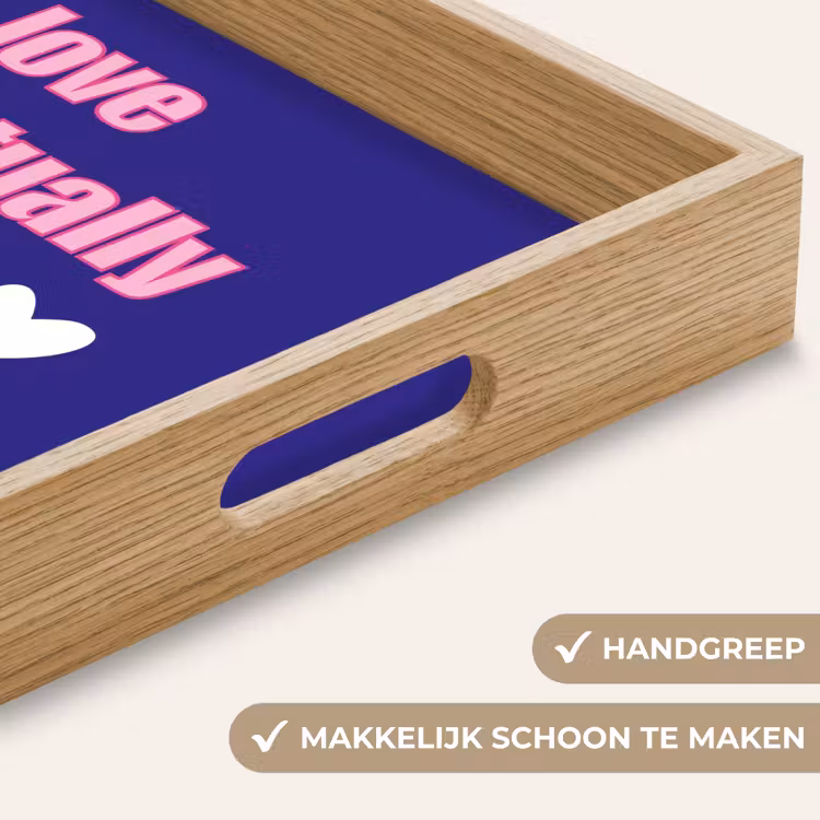 Dienblad - Tekst - Valentijn - Love - Blauw — 5