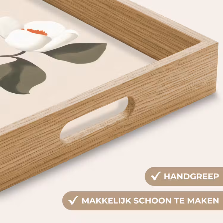Dienblad - Vaas - Geruit - Groen - Bloem — 5