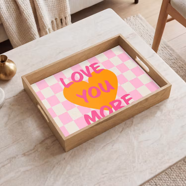 Dienblad - Valentijn - Love - Roze - Oranje — 2