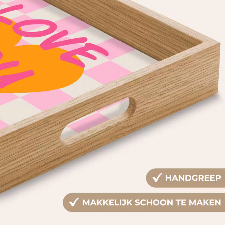 Dienblad - Valentijn - Love - Roze - Oranje — 5