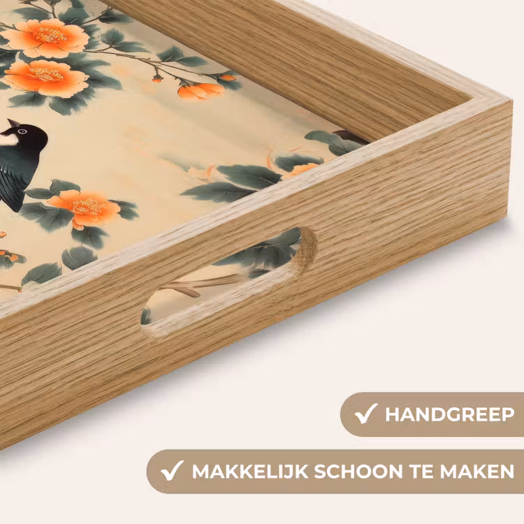 Dienblad - Vogel - Tak - Bloemen - Oranje — 5