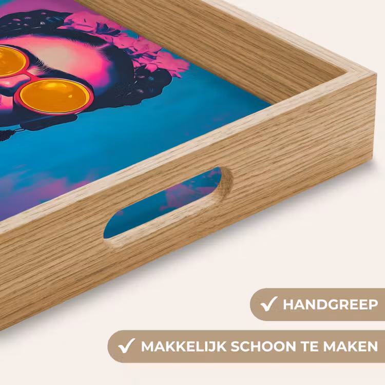 Dienblad - Vrouw - Kauwgom - Zonnebril - Oranje — 5