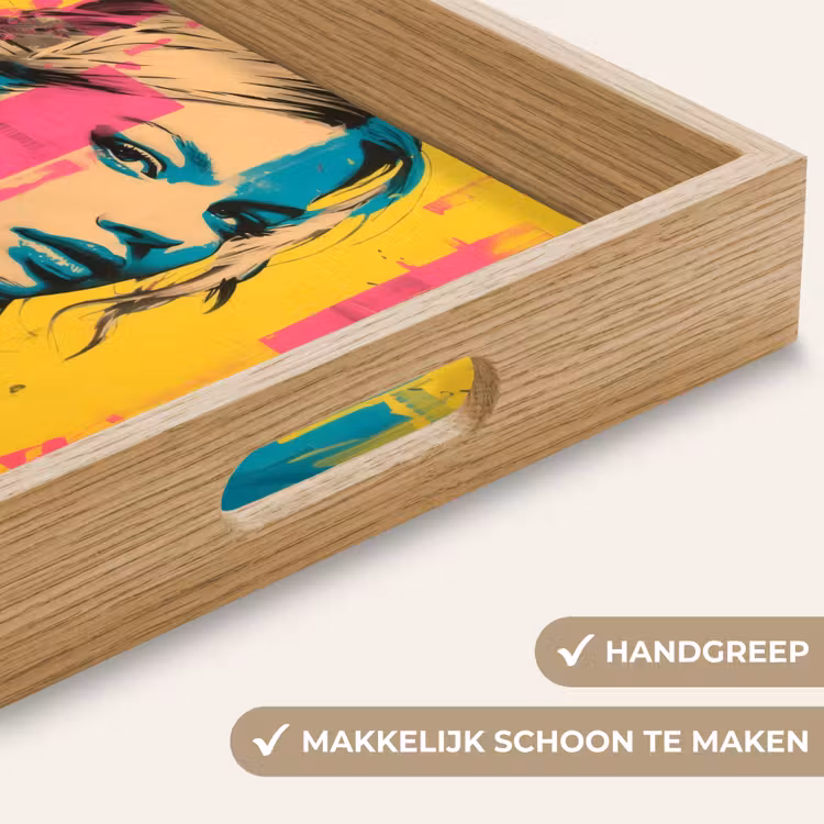 Dienblad - Vrouw - Verfstrepen - Gekleurd — 5