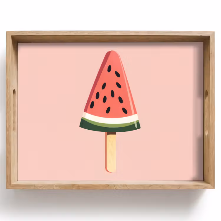 Dienblad - Watermeloen - Ijsje - Pitjes - Rood — 1