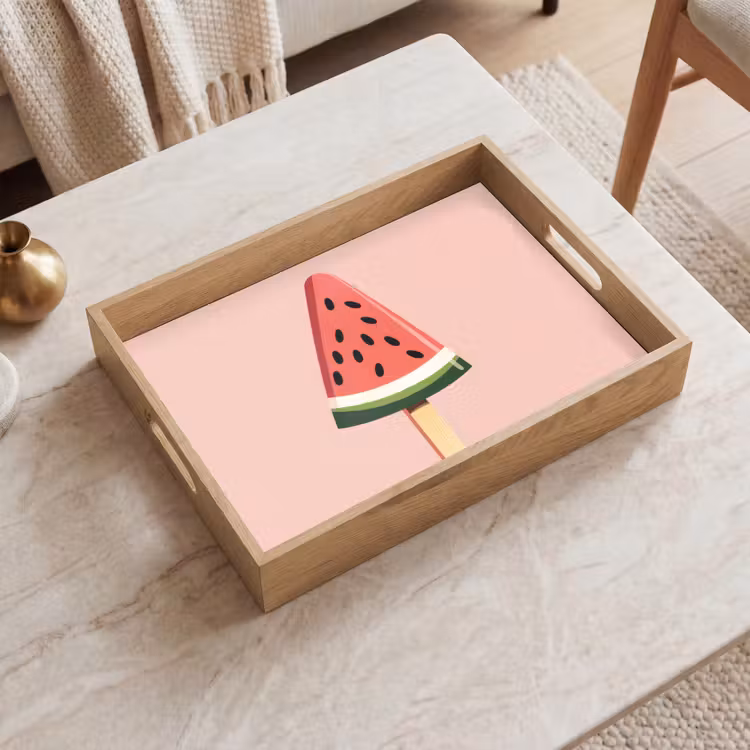 Dienblad - Watermeloen - Ijsje - Pitjes - Rood — 2