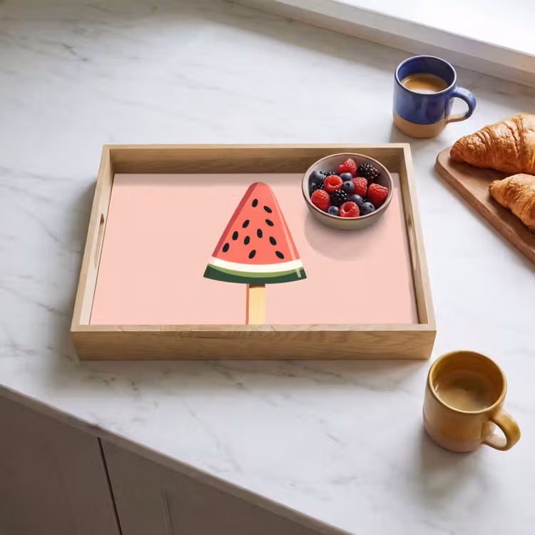 Dienblad - Watermeloen - Ijsje - Pitjes - Rood — 4
