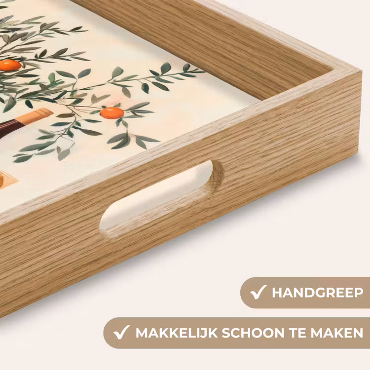 Dienblad - Wijnflessen - Takken - Sinaasappels — 5