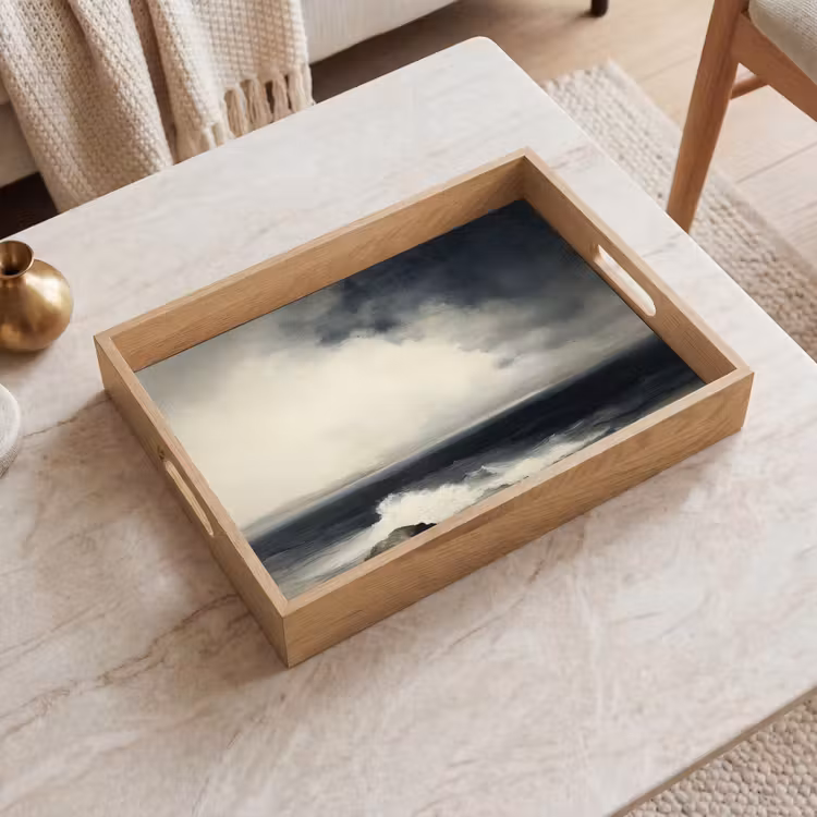 Dienblad - Zee - Rotsen - Storm — 2