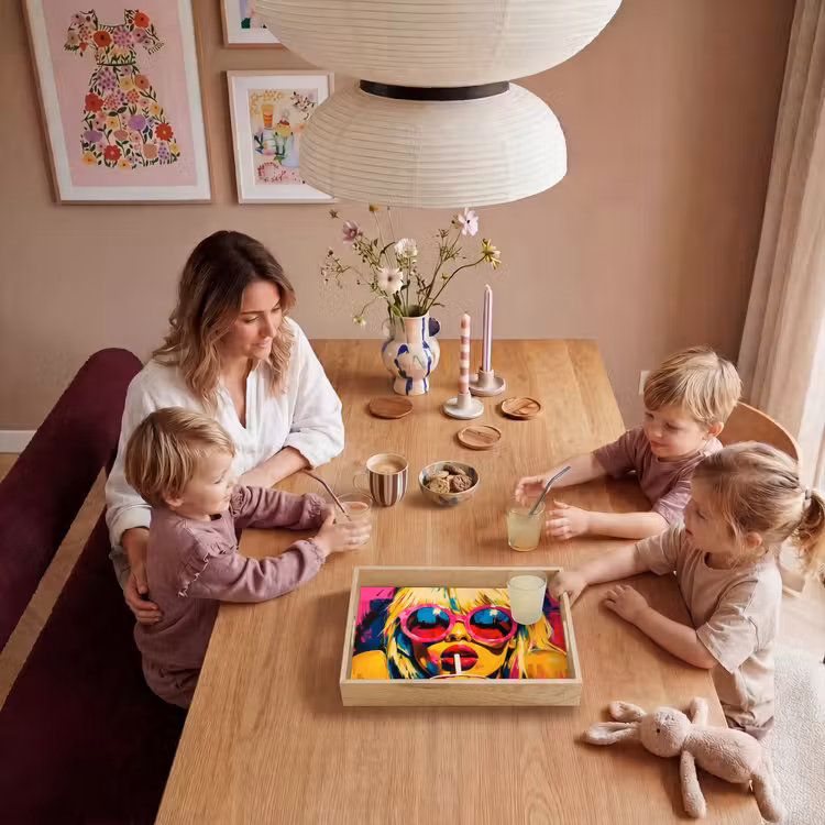 Dienblad - Zonnebril - Roze - Vrouw - Rietje — 7