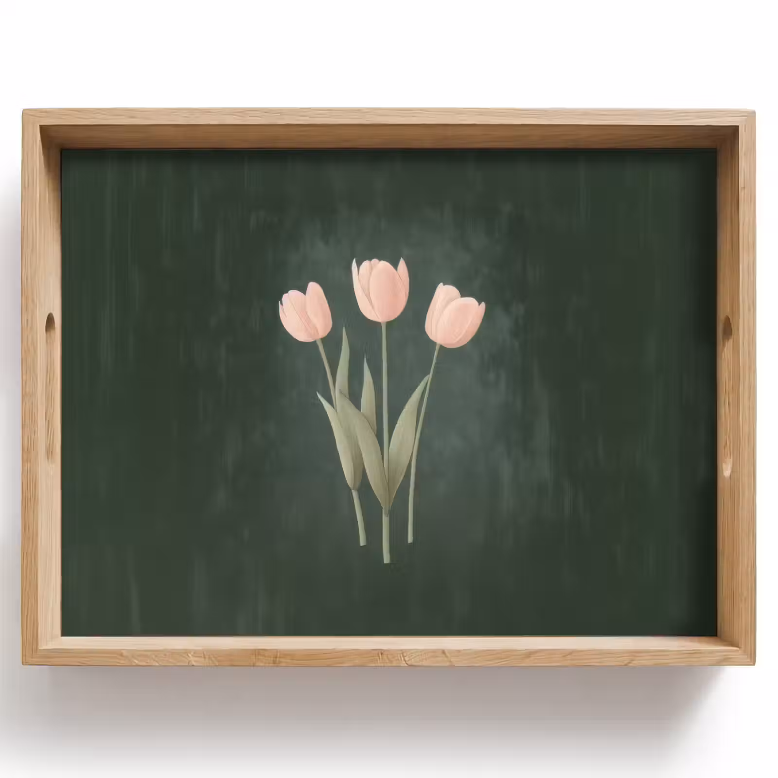 Dienblad - Tulpen - Liefde - Donkergroen — 1