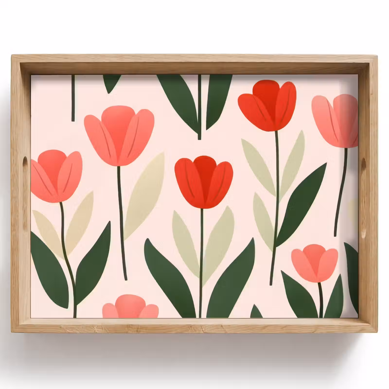 Dienblad - Tulpen - Modern - Roze — 1