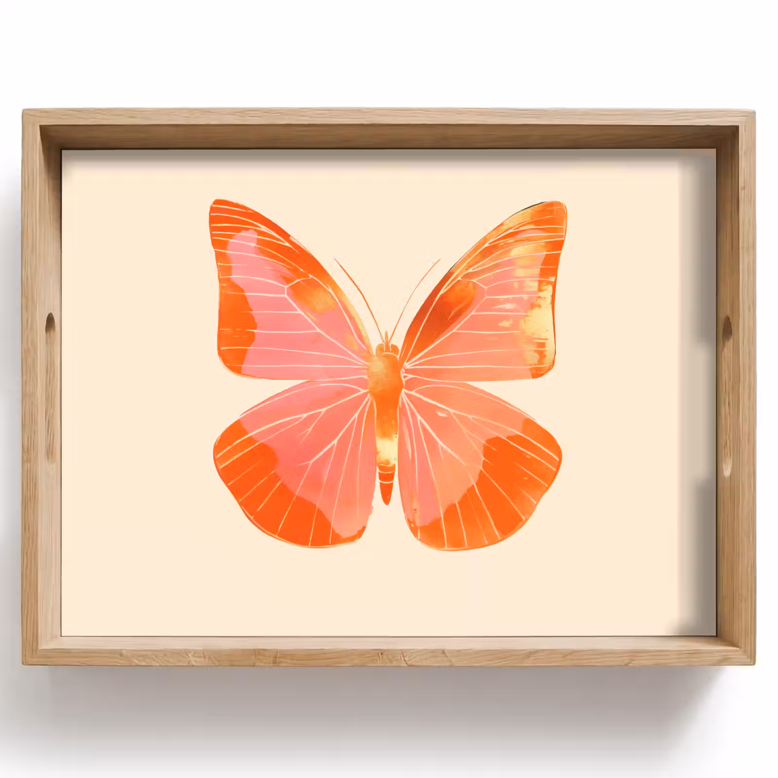 Dienblad - Vlinder - Minimalistisch - Roze — 1
