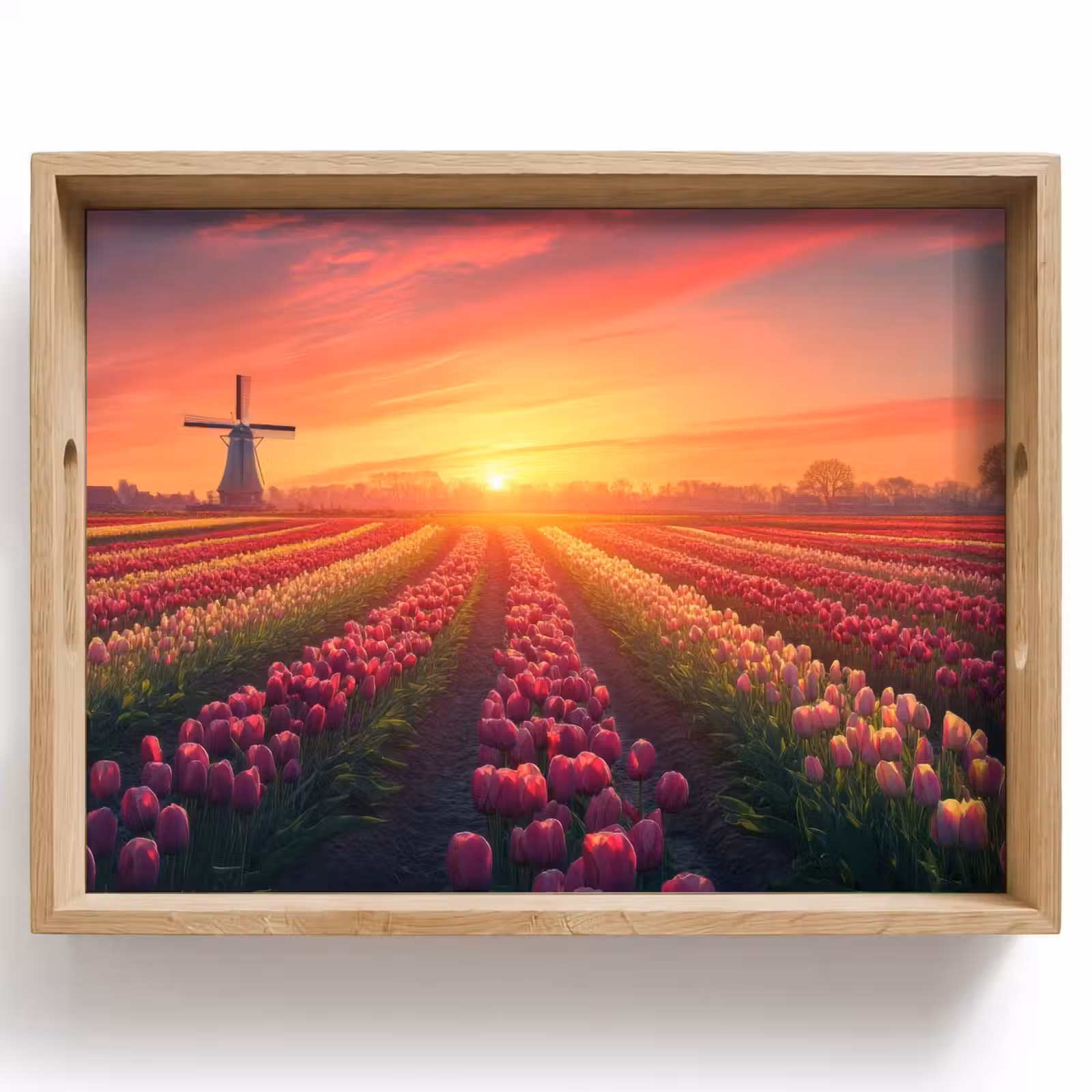 Dienblad - Windmolen - Zonsondergang - Landschap — 1
