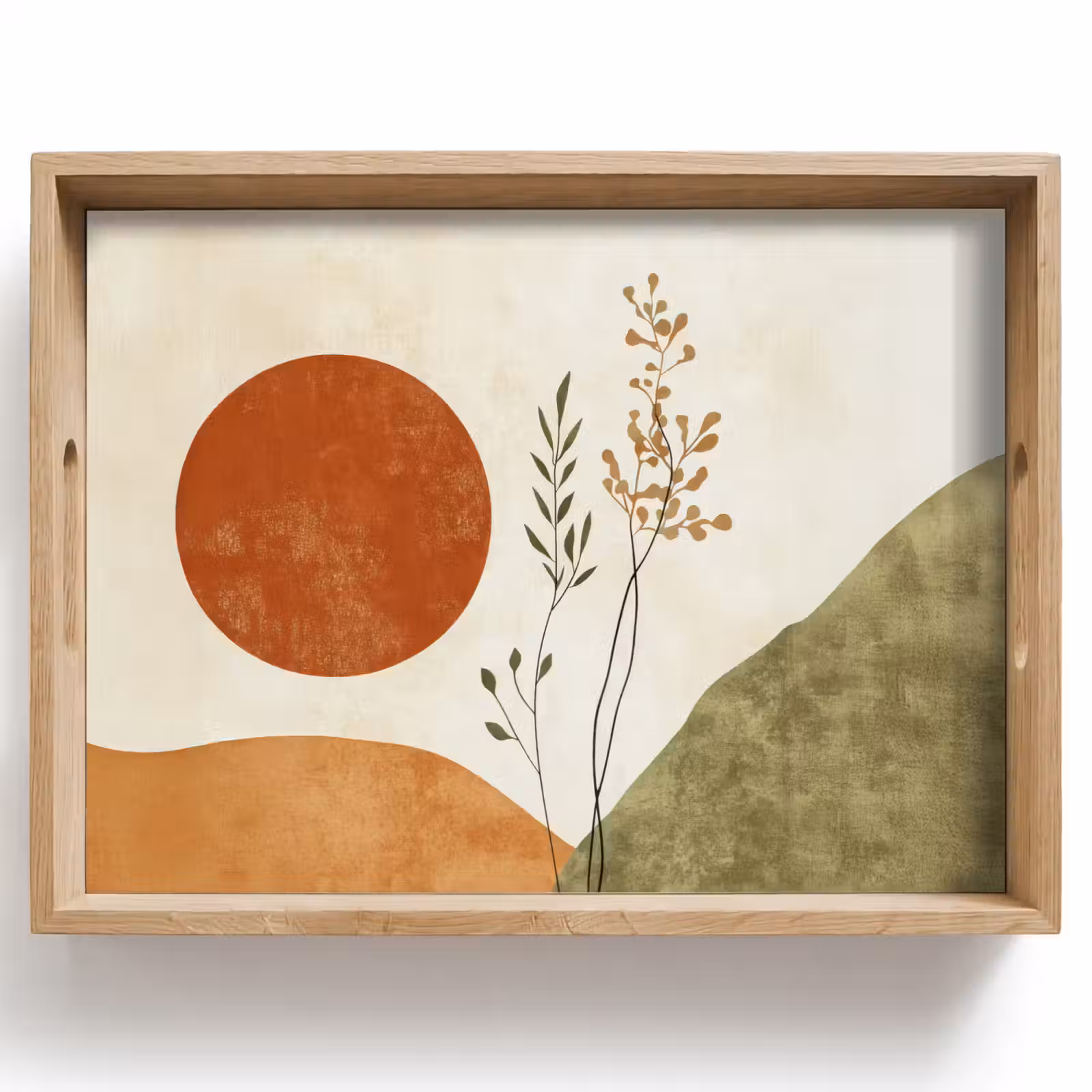 Dienblad - Zon - Abstract - Takken - Oranje — 1