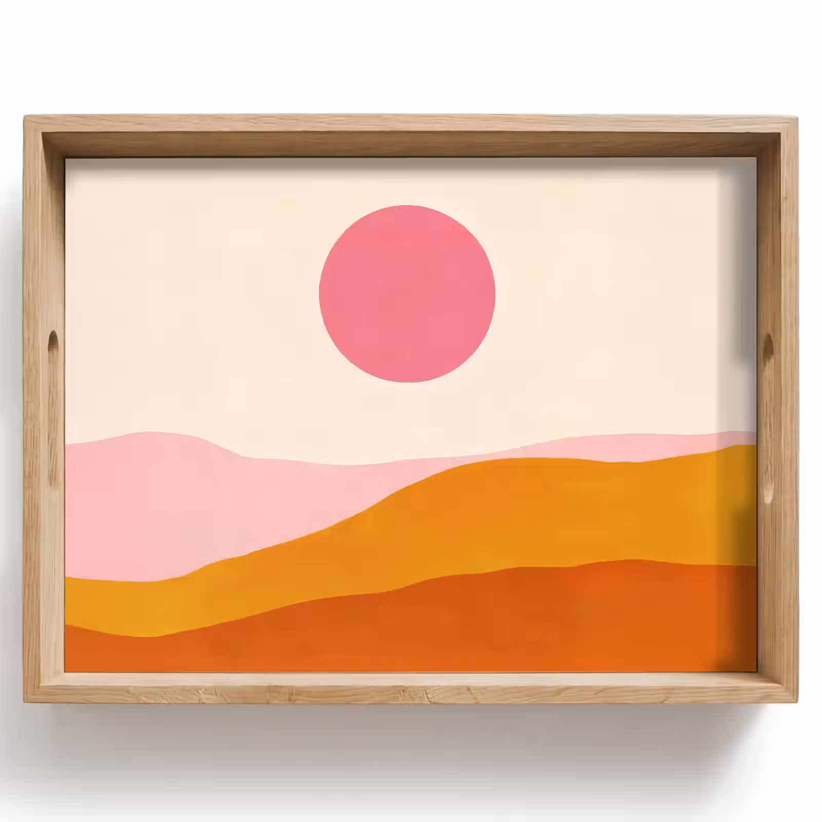 Dienblad - Zon - Heuvels - Abstract - Roze — 1