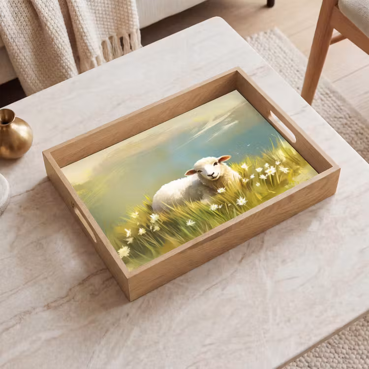 Dienblad - Schaap - Weide - Groen — 2