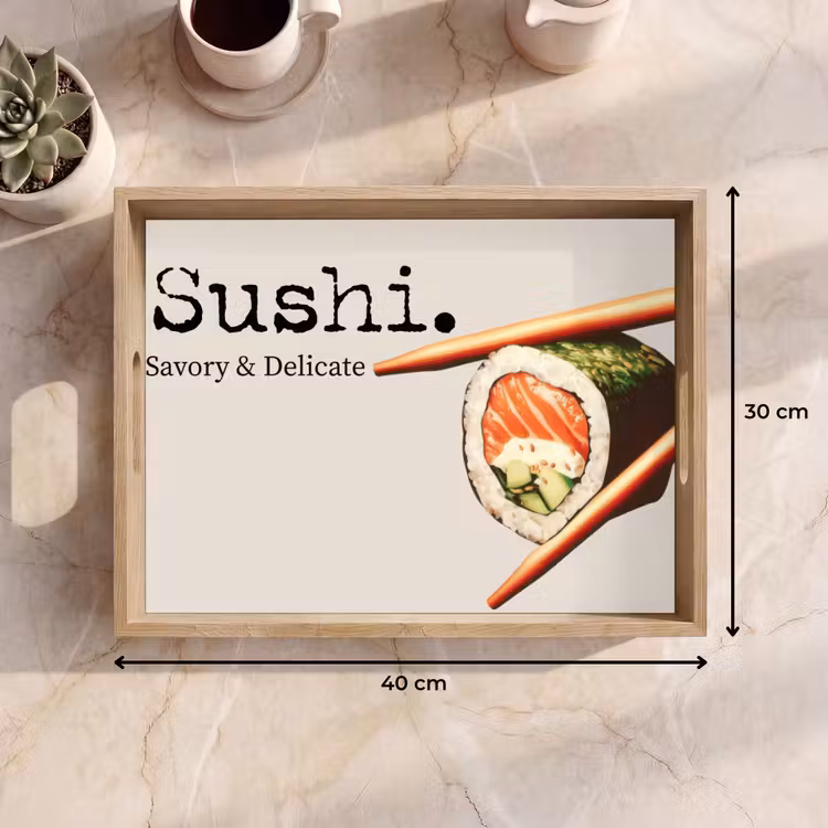 Dienblad - Sushi - Zalm - Rijst - Japans — 9