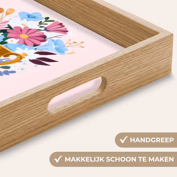Dienblad - Trofee - Best Mom - Bloemen - Kleurrijk — 5