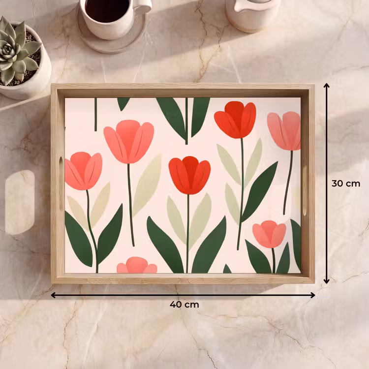 Dienblad - Tulpen - Modern - Roze — 9
