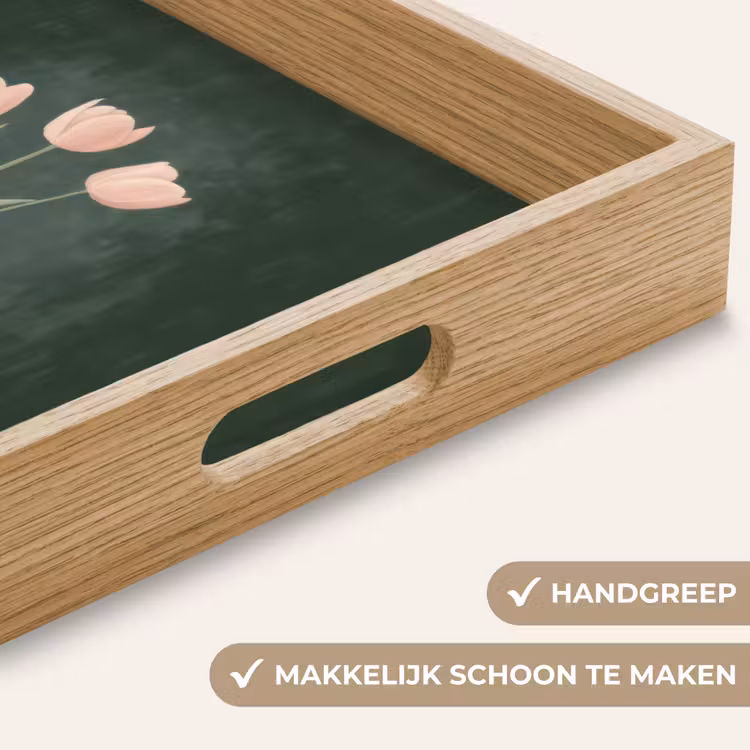 Dienblad - Tulpen - Roze - Tekst - Love — 5