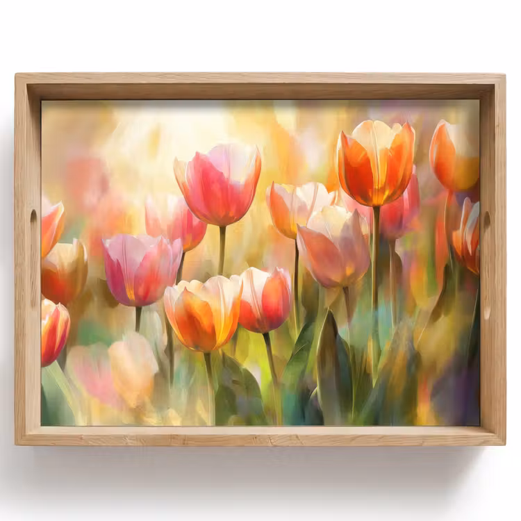 Dienblad - Tulpen - Sprookjesachtig - Kleurrijk — 1