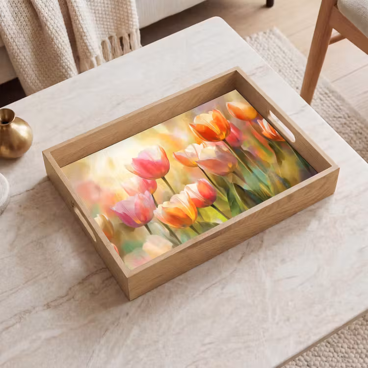 Dienblad - Tulpen - Sprookjesachtig - Kleurrijk — 2