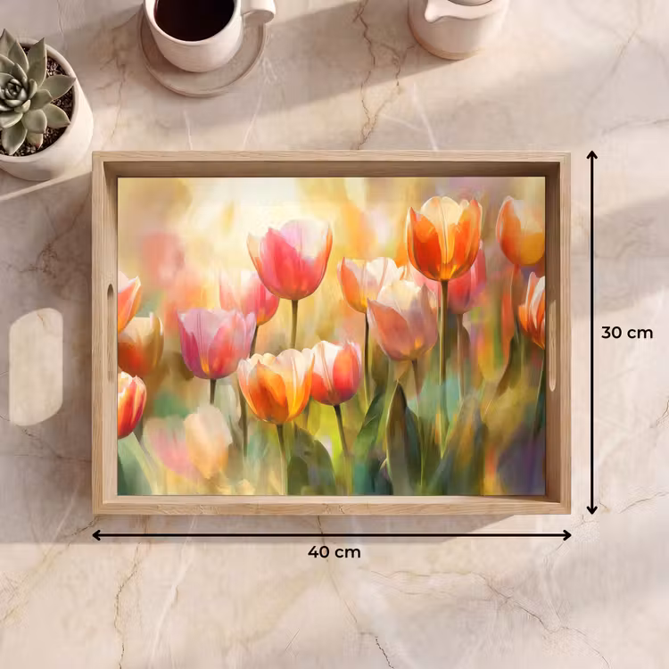 Dienblad - Tulpen - Sprookjesachtig - Kleurrijk — 9
