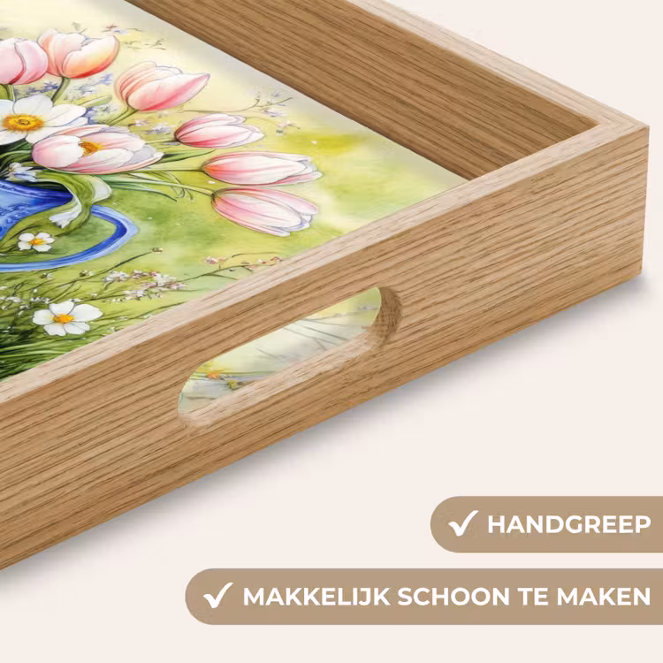 Dienblad - Vaas - Delftsblauw - Madeliefjes — 5