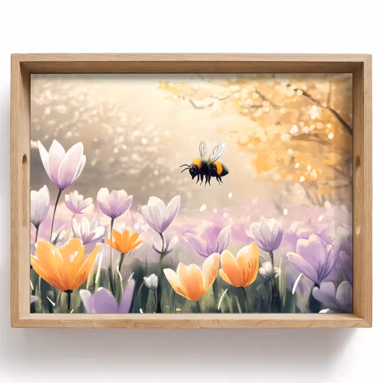 Dienblad - Viooltjes - bij - Zonlicht — 1