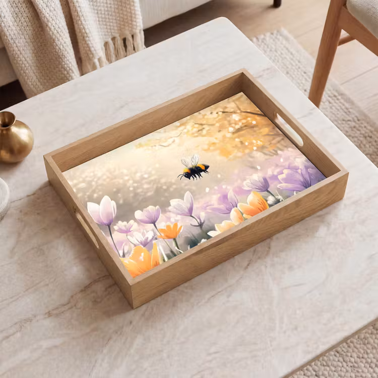 Dienblad - Viooltjes - bij - Zonlicht — 2