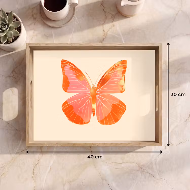 Dienblad - Vlinder - Minimalistisch - Roze — 9