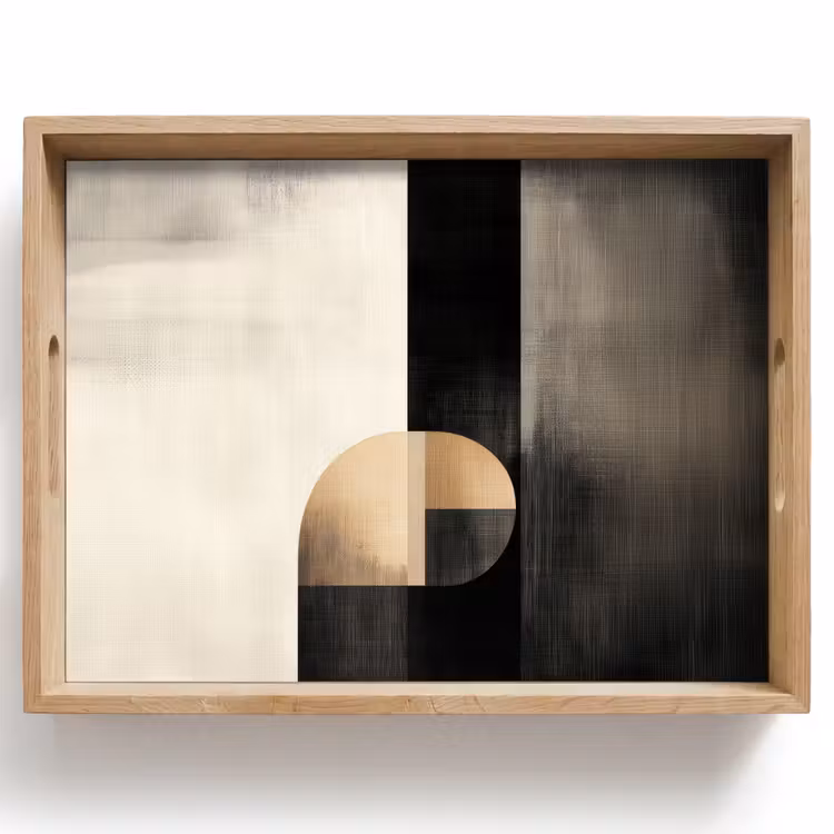 Dienblad - Vormen - Modern - Zwart — 1